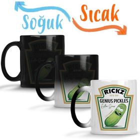 Baskı Dükkanı KB9712 Rickz Genius Pickles Heinz Rick And Morty Porselen Kupa Bardak