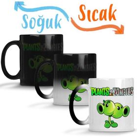 Baskı Dükkanı KB9801 Split Pea Plants Ve Zombies Porselen Kupa Bardak