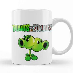Baskı Dükkanı KB9801 Split Pea Plants Ve Zombies Porselen Kupa Bardak