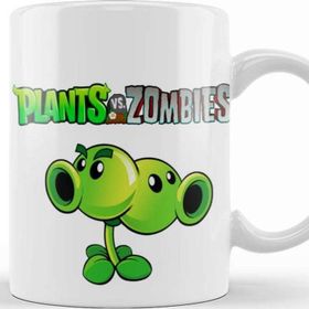 Baskı Dükkanı KB9801 Split Pea Plants Ve Zombies Porselen Kupa Bardak