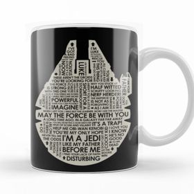 Baskı Dükkanı KB9806 Star Wars Millenium Falcon Porselen Kupa Bardak