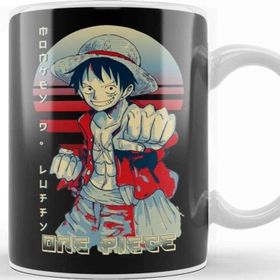 Baskı Dükkanı KB982 One Piece Luffy Mugiwara Porselen Kupa Bardak