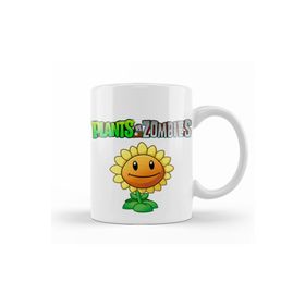 Baskı Dükkanı KB9835 Sunflower Plants Ve Zombies Porselen Kupa Bardak