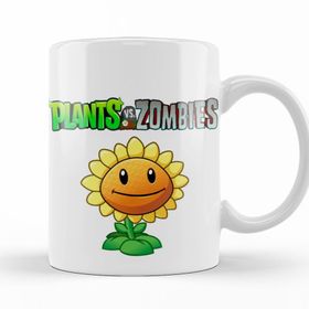 Baskı Dükkanı KB9835 Sunflower Plants Ve Zombies Porselen Kupa Bardak