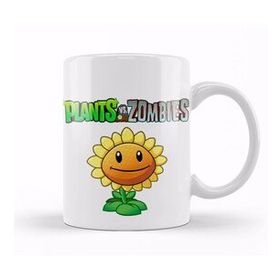 Baskı Dükkanı KB9835 Sunflower Plants Ve Zombies Porselen Kupa Bardak