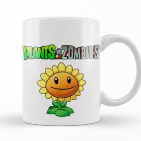 Baskı Dükkanı KB9835 Sunflower Plants Ve Zombies Porselen Kupa Bardak