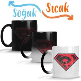 Baskı Dükkanı KB9837 Superman Red Son Superman Porselen Kupa Bardak