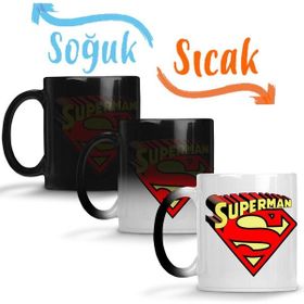 Baskı Dükkanı KB9837 Superman Red Son Superman Porselen Kupa Bardak