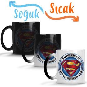Baskı Dükkanı KB9837 Superman Red Son Superman Porselen Kupa Bardak