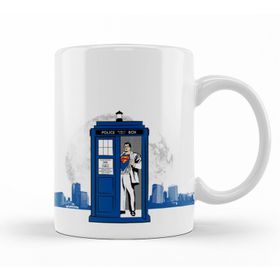 Baskı Dükkanı KB9839 Süpermen Tardis Porselen Kupa Bardak