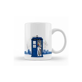Baskı Dükkanı KB9839 Süpermen Tardis Porselen Kupa Bardak