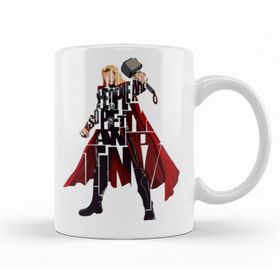 Baskı Dükkanı KB9867 Thor Typography Porselen Kupa Bardak