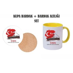 Baskı Dükkanı KB9888 19 Mayıs Atatürk Porselen Kupa Bardak