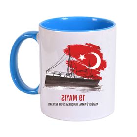 Baskı Dükkanı KB9888 19 Mayıs Atatürk Porselen Kupa Bardak