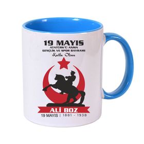 Baskı Dükkanı KB9888 19 Mayıs Atatürk Porselen Kupa Bardak