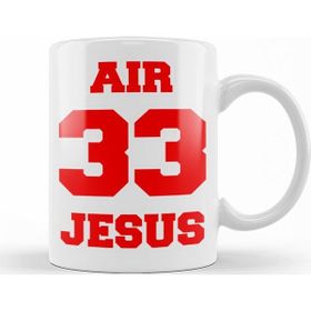 Baskı Dükkanı KB9909 Air Jesus 33 Porselen Kupa Bardak