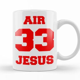 Baskı Dükkanı KB9909 Air Jesus 33 Porselen Kupa Bardak