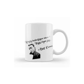 Baskı Dükkanı KB9920 Albert Camus Porselen Kupa Bardak