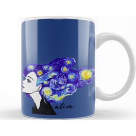 Baskı Dükkanı KB9923 Alive Vincent Van Gogh Porselen Kupa Bardak