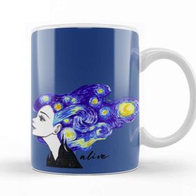 Baskı Dükkanı KB9923 Alive Vincent Van Gogh Porselen Kupa Bardak