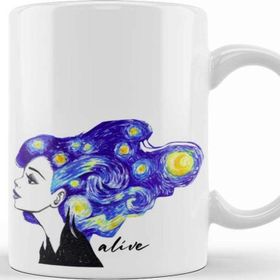 Baskı Dükkanı KB9923 Alive Vincent Van Gogh Porselen Kupa Bardak