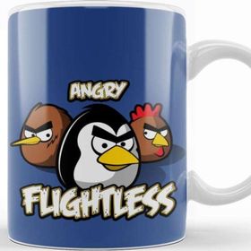 Baskı Dükkanı KB9938 Angry Birds Angry Flightless Porselen Kupa Bardak