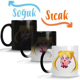 Baskı Dükkanı KB9961 Articles Sailor Moon Happy Transparent Porselen Kupa Bardak