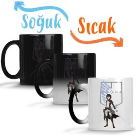 Baskı Dükkanı KB9977 Attack On Titan Mikasa Porselen Kupa Bardak