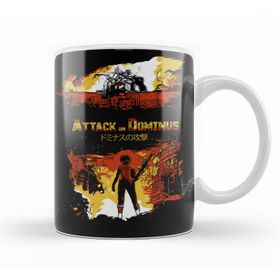 Baskı Dükkanı KB9996 Attack On Titan Attack On Dominus Porselen Kupa Bardak