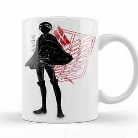 Baskı Dükkanı KB9998 Attack On Titan Crimson Levi Porselen Kupa Bardak
