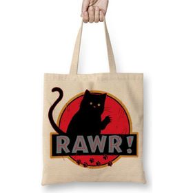 Baskı Dükkanı Kedi Cat Rawr 01 Bez Çanta