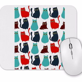 Baskı Dükkanı Kediler Cat Pattern Mouse Pad