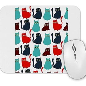 Baskı Dükkanı Kediler Cat Pattern Mouse Pad