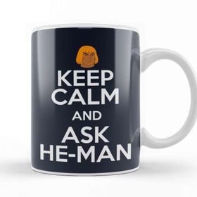 Baskı Dükkanı Keep Calm And Ask He Man Masters Of The Universe Porselen Beyaz Kupa Bardak
