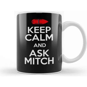 Baskı Dükkanı Keep Calm And Ask Mitch Baywatch Rescue Buoy Porselen Beyaz Kupa Bardak