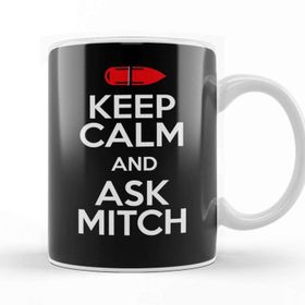 Baskı Dükkanı Keep Calm And Ask Mitch Baywatch Rescue Buoy Porselen Beyaz Kupa Bardak