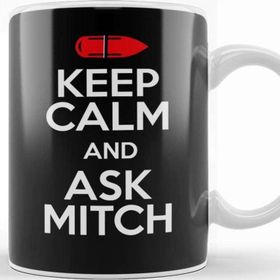 Baskı Dükkanı Keep Calm And Ask Mitch Baywatch Rescue Buoy Porselen Beyaz Kupa Bardak