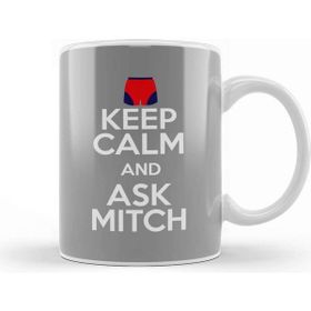 Baskı Dükkanı Keep Calm And Ask Mitch Baywatch Trunk Porselen Beyaz Kupa Bardak