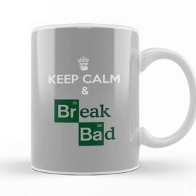 Baskı Dükkanı Keep Calm And Break Bad Porselen Beyaz Kupa Bardak