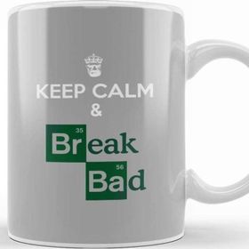 Baskı Dükkanı Keep Calm And Break Bad Porselen Beyaz Kupa Bardak