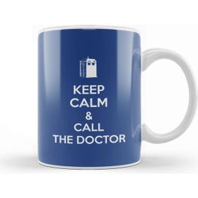 Baskı Dükkanı Keep Calm And Call The Doctor Who Porselen Beyaz Kupa Bardak