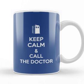 Baskı Dükkanı Keep Calm And Call The Doctor Who Porselen Beyaz Kupa Bardak