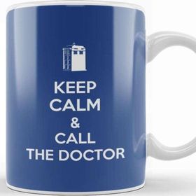 Baskı Dükkanı Keep Calm And Call The Doctor Who Porselen Beyaz Kupa Bardak