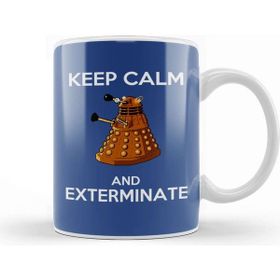 Baskı Dükkanı Keep Calm And Exterminate Doctor Who Porselen Beyaz Kupa Bardak
