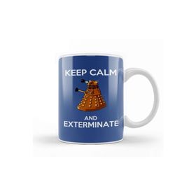 Baskı Dükkanı Keep Calm And Exterminate Doctor Who Porselen Beyaz Kupa Bardak