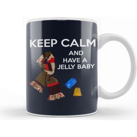 Baskı Dükkanı Keep Calm And Have A Jelly Baby Doctor Who Porselen Beyaz Kupa Bardak