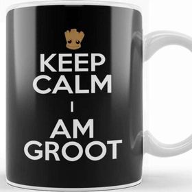 Baskı Dükkanı Keep Calm And I Am Groot Porselen Beyaz Kupa Bardak