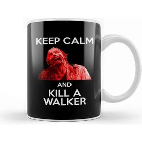 Baskı Dükkanı Keep Calm And Kill A Walker The Walking Dead Porselen Beyaz Kupa Bardak