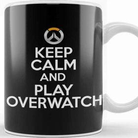 Baskı Dükkanı Keep Calm And Play Overwatch Porselen Beyaz Kupa Bardak