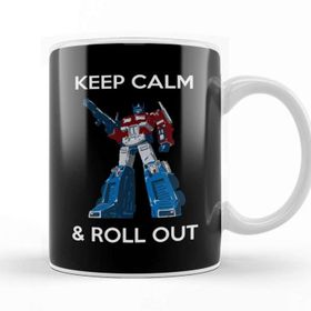 Baskı Dükkanı Keep Calm And Roll Out Keep Calm And Roll Out Transformers Porselen Beyaz Kupa Bardak